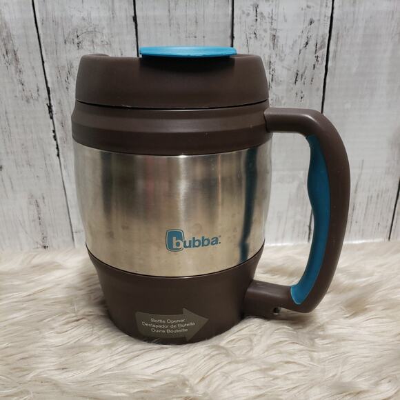 Bubba Keg 52 oz Insulated Travel Mug Navy Brown & Turquoise with Bottle Opener - Picture 1 of 6